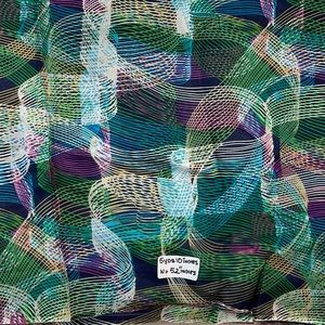 Printed subtle shine silk blend material total of 5 Yards 10 Inches Width 52”